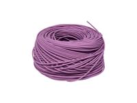 UTP CAT6 4PR 100R Solid Cable Pure Copper 500m Reel Purple [CAB04PR UTP CAT6 PCU PURPLE]
