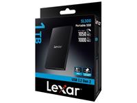 Lexar SL300 1TB Portable SSD USB3.2 GEN2, up to 1050MB/s Read, 1000MB/s Write Speed, 2M Drop Resistant, System Supported: Mac® OSX 10.6+, Windows®11/10/7/8, iOS, Android4.4+, (Note: IPHONE Compatibility is limited to File Transfers), IP54 [LEXAR LSL300001T-RNBNG]