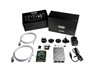 OKDO Raspberry PI 4B 4GB Starter Kit - Includes: Raspberry PI 4B 4GB - PSU 5V3A - 2x Micro HDMI to HDMI Cables - Aluminium Case with Fan - SD Card Reader & 32GB Micro SD Card with Noobs - 3xHeatsinks & Screwdriver [OKDO RASPBERRY PI 4B 4GB KIT]