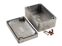 Watertight type Heavy Duty Enclosure • Diecast Aluminium Sealed 125 mm x 81 mm x 59 mm Unpainted [1590Z120]