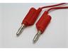 Test Lead Red 500mm - PVC 0,75mm Square - 4mm Stackble 'Lantern' Banana Plugs 15A-30VAC/60VDC [XY-ML50/075E-RED]