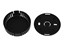 ABS Plastic Miniature Enclosure - Snap-Fit / Wall-mount Round 60x20mm Vented IP30 - Black [1551V12BK]