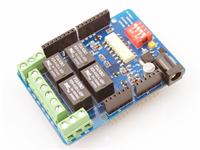 4CH Smart Module Compatible with Arduino I/O Controlled Relay Shield with Coil - 7~12VDC and Contacts - 2A 35VDC [AZL 4 CHANNEL RELAY SHIELD]