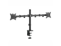 WINX RISE Simple Adjustable Dual Monitor Arm, Supports:2x17″~ 32″ Monitors, Includes Swivel, Tilt & 180° Rotational Mechanism, VESA Compatible 75×75, 100×100, Supports up to 2x9kg Monitors, Fits Desks:10~83mm Thick, Screen Rotation 180° [WINX-BR107]