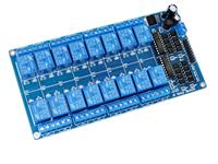 Compatible with Arduino 5V/10A 16CH Relay Module with N/O and N/C contacts with Opto Isolated I/P. (Also for 8051, AVR, PIC, DSP, ARM, ARM, MSP430, TTL LOGIC). [BMT RELAY BOARD 16CH 5V]