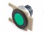 Push Button Actuator Illuminated Latching • Green Flush Lens • Black 35mm Flush Bezel [P351LG]