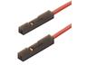 0.64mm system PVC Test Lead with 2 Insulated Sockets for 0.64mm round pillar • Red • 0.25 meter [MKL 0,64/25-0,25 RED]