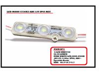 Pack of 5 3-LED SMD5730, 50-55 Lumen Pure White LED, 6000-6500K, DC12V, 0.96W, IP65, ABS + Epoxideresin 68.2x16.7x5.7mm [LED MODU 5730X3 ABS 12V IP65 REC]