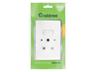 Crabtree Classic Single Switched Socket Vertical 4X2 with Metal Cover Plate White 50x100mm [CRBT 18062/101]