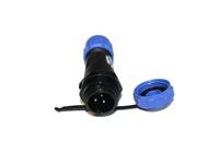 Circular Connector Plastic IP68 Screw Lock Male Cable End Receptacle With Cap 3 Poles 13A/250VAC 4-6,mm Cable OD [XY-CC131-3P-I-C]