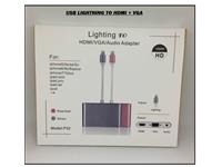 USB Lightning Digital AV Adapter to HDMI and VGA with Audio. [USB LIGHTNING TO HDMI + VGA]