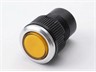 Push Button Actuator Non-Illuminated Momentary • Yellow Raised Button • Metallic Silver 30mm Bezel [PB302MYS]