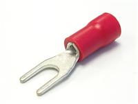 Insulated Fork Terminal Lug • 3mm Stud • for Wire Range : 0.34 to 1.57 mm² • Red [LF15003]