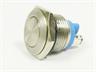 Ø16mm Vandal Proof Stainless Steel IP65 Push Button Switch with 1N/O Momentary Operation and 2A-36VDC Rating [AVP16FW-M1S]