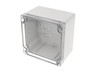 Polycarbonate 120x120x90mm IP66 Grey Body Clear Lid Enclosure [1554P2GYCL]
