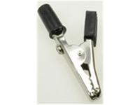 Croc Clip 4mm Black Insulated Tab Nickel Plated Steel 11mm Jaw Opening - Plug or Screw Term. 10A/60VDC [RE05E BLK]