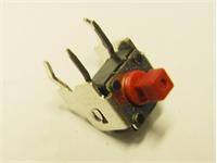 Tactile Switch • 50mA-12VDC • 260gf • Right-Angle-PCB-ThruHole • Red • Case Size : 6x6 ,Height : 6.15,Lever : 3.3mm [DTSA644R]