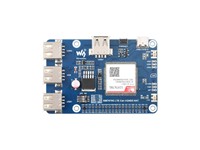 Cat-1/GNSS HAT for Raspberry Pi, Based On SIM7670G module, Global Multi-band LTE 4G Cat-1 support, GNSS positioning, 3x USB 2.0 extended ports [WVS GNSS RASPBE PI HAT SIM7670G]