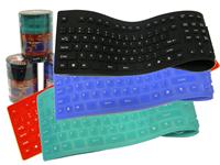 USB Flexible Roll up Keyboard Waterproof Silicone 108 Keys [KEYBOARD FLEXI #TT]