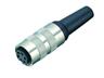 5 way Female Cylindrical Cable Connector with Screw Lock and Solder Eye [99-2014-00-05]