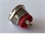 Vandal Resist Pilot Lamp 22mm Flat Red Dot LED 24VDC 15mA- IP67 - Nickel Plated Brass [AVL22F-NDR24]