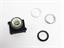 Push Button Actuator Illuminated Latching • White Raised Lens • Black 30mm Bezel [P302LW]