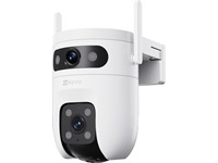EZVIZ Smart Pan & Tilt WiFi Camera Dual Lens 2k (3mp+3mp) , Top Lens:2.8mm , Bottom Lens:6mm , 40m IR , 1/3”CMOS , 3D DNR/WDR , H.265 , WPA-PASK/WPA2-PSK , 1xRJ45 10/100mbs , Ai-powered Human/Shape Detection , Colour Night Vision , WiFi6 , Psu:12v1.5a [EZVIZ CS-C9C-R105-8H33WFL]