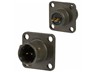 Circular Connector MIL-DTL-26482 Series 1 Style Bayonet Lock Square Flange Receptacle Male 2 Pole #20 Contact. Solder. 7,5A 600VAC/850VDC (MS3112E-8-2P) [PT02E-8-2P]
