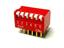 Piano Type DIP Switch • Pitch : 2,54mm • Form : 1A-SPST(NO) • 25mA-24VDC • 400gf max • PCB-Thru-Hole Straight [KTP06]