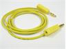4mm Test Lead • Stackable Plug Gold plated • 19A 50V • 1 meter Length • Yellow [KLG4-100 YELLOW]