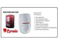 Pyronix Wired Indoor PIR. Selectable Resistors, Detection Ranges:15m; Detection Speed:0.3-3.0M/S; PIR Sensitivity: High / Low; Mounting Height: 2M-4M; Relay Output: 50MA 60VDC,42VAC(RMS);Tamper Switch: 12V 50MA.Includes Wall and Ceiling Brackets [PIR PYRO KX15ED]