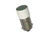 12VDC Green Bayonet mount flat lens LED lamp bulb for use with P300/P350 Series Lamps and Switches [BA9S-LED12G]