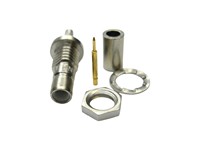 Coaxial SMB Female Front Mounting Rear Entry Connector 50 ohm Crimp [24SMB-50-1-10/133]