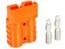 SB Orange 50A 600V AC/DC 2 pole Connector 2 Contacts for wire #6~16 AWG [SB50 ORANGE 2 POLE]