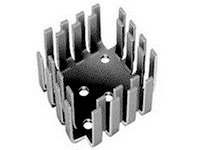 Finger-Shaped Heatsink for TO-3,SOT-9,TO-66,SOT-32 • pattern Drilled • Rth= 6.8 K/W • Length : 42mm • Black Anodised surface [FK223SACB]