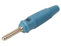 4mm Stackable Soldered Banana Plug • Blue [BULA 30K BLUE]