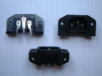 Screw On Power Inlet • with Flat Ears • PCB Mounting 9mm Pitch • 3 way [6130-66/9]