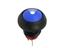 IP67 Illuminated Momentary Push Button Switch • Form : SPST-0-(1M) • 17mm Round Black Bezel • Blue Button with White LED • Solder-Lug [PBR171ATLE6L9]