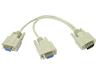 VGA Male to 2 X VGA Female Splitter Cable 280mm [VGA SPLITTER CABLE DUAL #TT]