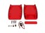 ABS Enclosure with Battery Door 147x89x24mm Soft Side Red [1553DRDBKBAT]