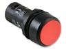 Non-Illuminated Push Button Switch, Momentary 2 n/o - Red Flush Button 29mm Black Bezel. [CP1-10R-20]