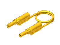 Safety Test Lead PVC Stackable 4mm Straight. Shrouded Plug to Straight. Shrouded Plug 2.5mm sq. 16A 1000VDC CATII (934088103) [MLS-WS 100/2,5 YELLOW]