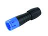 Circular Connector Submini Cable Male Straight 4 Pole Snap-in 3-5mm Cable Entry Blue Top IP67 [99-9209-060-04]