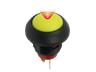 IP67 Illuminated Momentary Push Button Switch • Form : SPST-0-(1M) • 17mm Round Black Bezel • Yellow Button with Red LED • Solder-Lug [PBR171ATLE4L2]