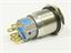Ø19mm Vandal Resistant Stainless Steel IP67 Push Button and Blue 12V LED Ring Illuminated Switch with 1C/O Latch Operation and 5A-250VAC Rating [AVP19F-L2SCB12]