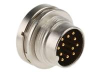 Circ Con M16 Panel Male 12 Pol Soldr Term Front Panel Entry / Rear Fixing Gold Plated Contacts IP40 [09-0331-00-12]