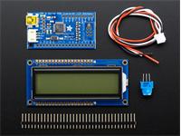 782 :: USB + Serial Backpack Kit with 16x2 RGB Backlight Positive LCD and Black on RGB [ADF LCD+SERIAL B/PACK KIT BK/RGB]