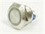 Ø22mm Vandal Proof Stainless Steel IP67 Push Button and Red 12V LED Ring Illuminated Switch with 1N/O 1N/C Momentary Operation and 5A-250VAC Rating [AVP22F-M3SCR12]