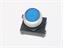 Push Button Actuator Illuminated Latching • Blue Raised Lens • Metallic Silver 30mm Bezel [P302LBS]