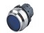 Push Button Actuator Illuminated Latching • Blue Lens • Metallic Silver 30mm High Bezel [P304LBS]